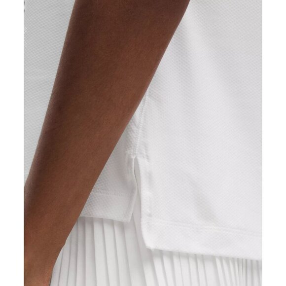 Quick-Dry Short-Sleeve Polo Shirt (Straight Hem) - White - Picture 4 of 4